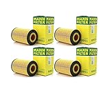 Mann Set of 4 Engine Oil Filters Cartridges For Mercedes-Benz C63 AMG CL63 CLK63 CLS63 E63 ML63 R63