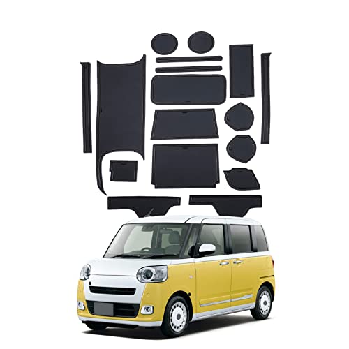 SHAOHAO 新型 ダイハツ ムーヴ キャンバス 2代目 2022 ポケットマット 2022.1~現行 インテリア ラバーマット 車種専用 LA850S/LA860S/LA861S 2022 ドアポケットマット MOVE CANBUS コンソールマット