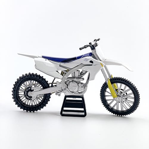 Modelo Motocicleta de Motocross 1:12 Blanco miniatura 4