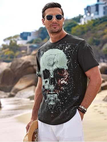 Men's Tiger Warrior Graphic T-Shirt Bold Tiger Design Fierce Animal Print Tee2