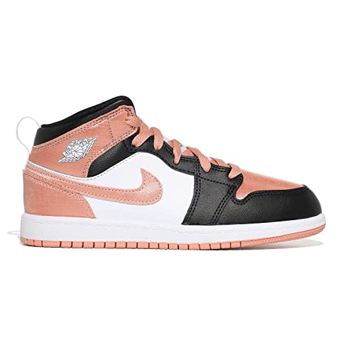 Jordan Girl's 1 Mid (Little Kid) White/Light Madder Root/Black 13 Little Kid M4