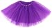 Simplicity Women¡¯s Classic Elastic, 3-Layered Tulle Tutu Skirt, Purple