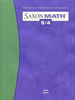 Paperback Answer Key Transparencies Volume 2 (Saxon Math 5/4, Teacher's Edition) Book