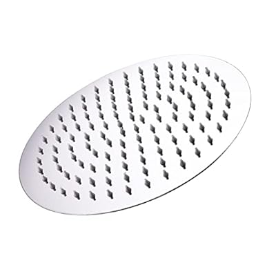 bathroom accessories Shower Head Rain Shower Head Chrome Rainfall Shower Head Round Ultra-Thin Design - Pressure Boosting Fixed Shower Head Easy to Clean and Install Awesome dual shower head