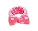 Produktbild MoGist Stirnbänder Rosa Punkt Bowknot Stirnband Haarband Elastische Kopfband Haarschmuck Haar Wrap für Make-up Gesichtsreinigung Gesichtspflege (Rose rot)