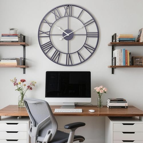 Reloj de pared grande de 20 pulgadas, moderno y silencioso miniatura 5