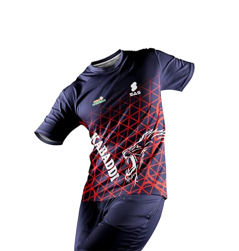 Image of Kabaddi Jersey for Boys & Men | Quick-Dry Stretchable Sports T-Shirt for Practice & Match Wear | Lightweight Durable & Breathable Fabric | Vibrant Team Colors