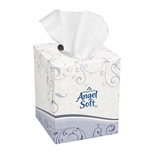 Angel Premium Facial Tissues in Cube Box 46580, 96 Sheets/Box, White