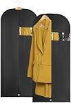 Clear Vinyl Gown Bag - Protect Your Clothing While Traveling and Dust Free While Hanging in Your Closet. These Garment Bags are Ideal for Coats, Suits, Dresses or Gowns - Set of 2 (24 X 65 Inches)