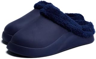 شبشب ميجا 2 شتوي مبطن بالفرو للنساء من اوندا، شبشب دافئ للاستخدام الداخلي والخارجي مع زر