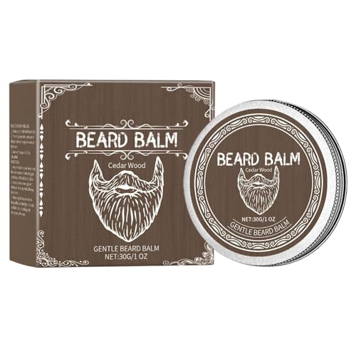 Bálsamo para bigote, 30 g, acondicionador de barba, de cuidado y peinado, control del encrespamiento, mejora de la salud, facial, rutina diaria, cuidado posafeitado, hidratante,