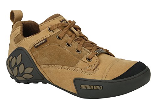 Woodland Men’S Camel Leather Sneakers – (10 Uk)