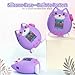 Silicone Case for Tamagotchi Paradise Accessories - 2Pcs Screen Protector with Soft Stand Up Cover Carrying Lanyard and Knob Cover for Tamagotchi Paradise Sleeve Toy (Purple)