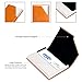 Padike Business Card Holder, Upgraded Leather Business Card Case Pocket Card Holders for Men or Women, Metal Slim Name Card Holder RFID Blocking Business Card Carrier with Magnetic Closure(Z-Orange)