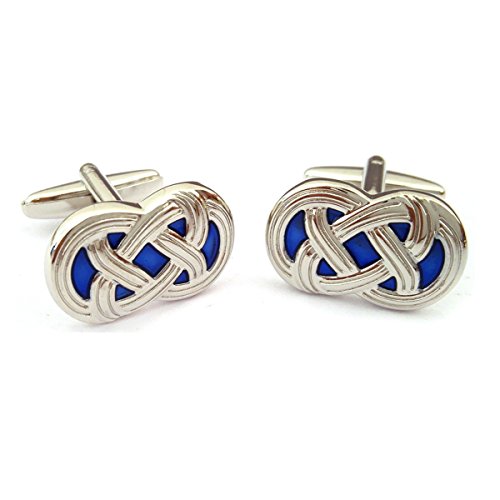 Mancornas para hombre diseño azul celta miniatura 1