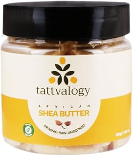 Tattvalogy African Shea Butter (100g) |Unrefined & Organic Shea Butter | use as Face Moisturizer & Lip Cream | For Women & Men