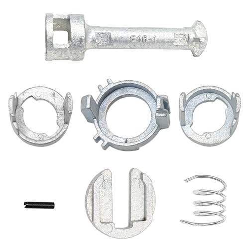 SYudwen Door Lock Cylinder Repair Kit, Fit for Front Left Right Door Lock Barrel Repair Kit, Compatible with E46 3 Series M3 1998-2006 (7 Pcs)