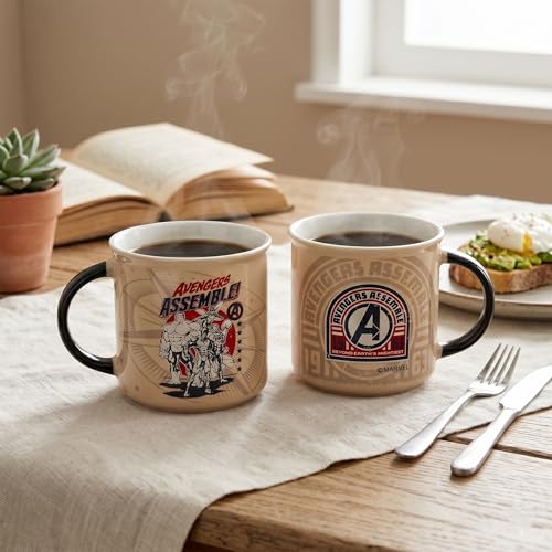 Image of Clay Craft - Official Compatible with Marvel Avengers Assemble Printed Mug | Premium Ceramic Coffee /Milk Mug, 400 ml | Superhero Gift for Kids & Adults | Microwave & Dishwasher Safe