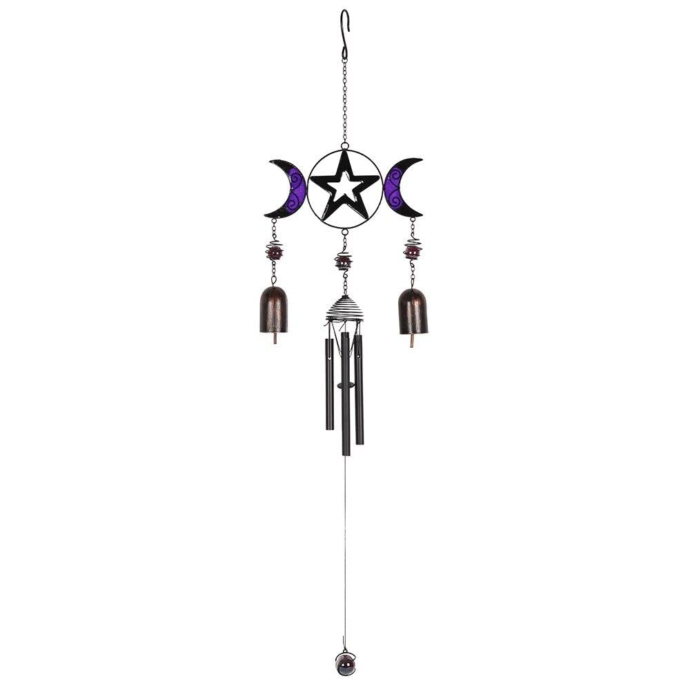 Pacific Trading Windspiel mit Glocken aus Metall, 3 Mond, 41 cm