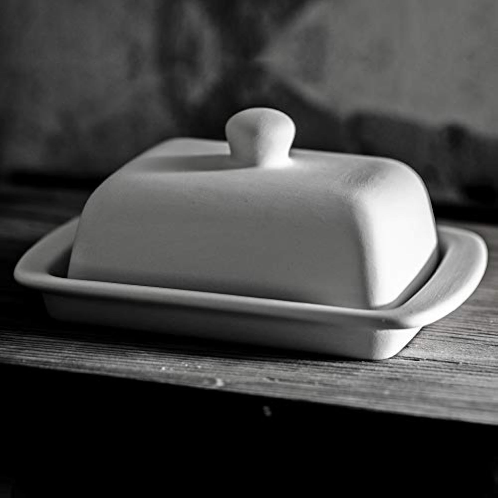 Handmade Ceramic Covered Butter Dish, Unique Design