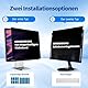 Dabernur 27 Zoll Sichtschutzfilter kompatibel mit 16:9 Breitbild-Display - Monitor,Desktop-PC,Computer, Anti-Spionage/einfache Installation/blendfrei/blockierendes blaues Licht (Desktop 27 Zoll)