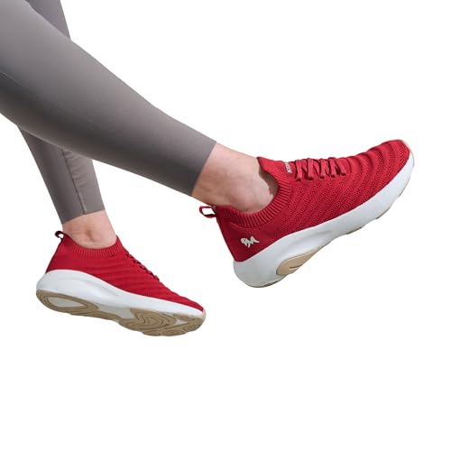 Image of Neeman's Begin Walk Glide Women's Walking Sneakers with CushyWalk Cushioning | Stretch Knit Breathable Upper, CloudSurge Foam Insole, Anti-Skid EVA Rubber Sole, Lace-Up Comfort Shoes