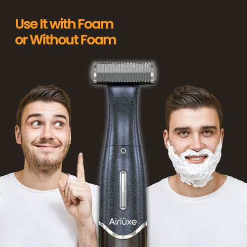 Image of Airluxe Electric Hair Trimmer for men | 100 Min Runtime | Digital Display | Body & Beard hair trimming machine for man | One Blade design | Fully Waterproof | 1 Year warranty
