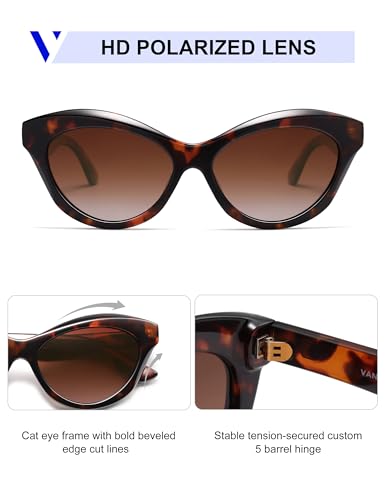 VANLINKER Retro Cat Eye Sunglasses for Women Polarized Vintage Cateye Shades VL98454