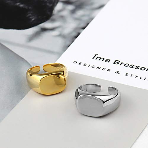 Anello con sigillo geometrico classico e semplice