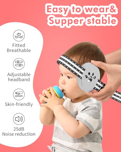 Image of Baby Ear Protection, Noise Cancelling Headphones for Babies, Noise Reduction Earmuffs for Infant and Toddlers up to 36 Months