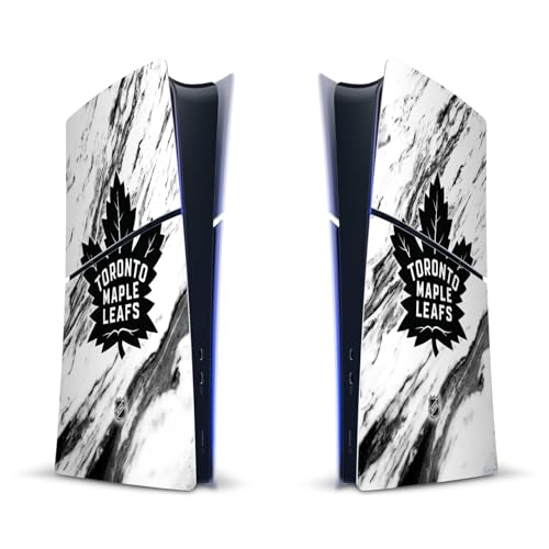 Skin Vinyle PS5 Slim Digital Toronto Maple Leafs pour un Salon Gaming Style Marbre Épuré