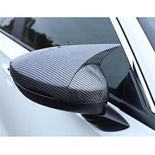 Side View Mirror Cover Compatible with Civic 2022-2025 Exterior Sport Door Side Rearview Mirror Caps Decoration Carbon Black with Light Groove,fits turn signals