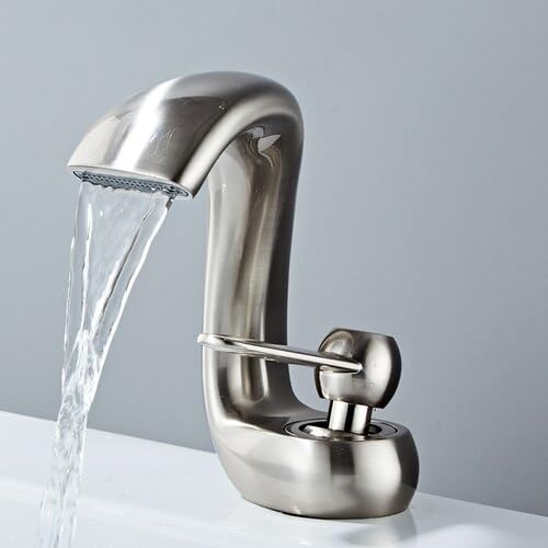 Grifo mezclador de agua fría y caliente para lavabo de baño moderno