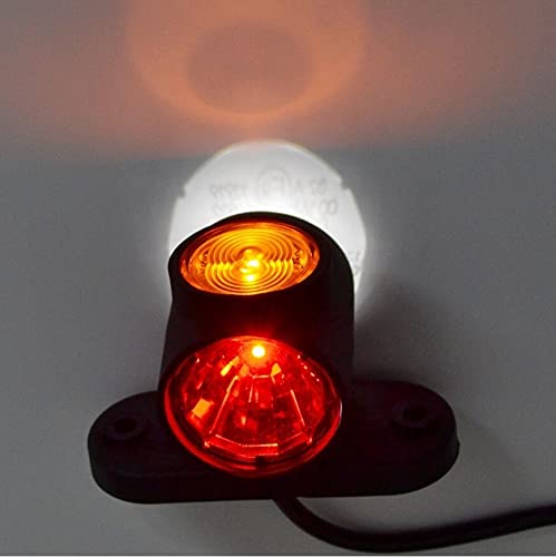 2x Feux De Gabarit LED 12V/24V Blanc Orange Rouge - Pour Remorque, Caravane, Certifié ECE