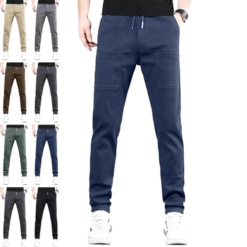 Vogany Cargo Pants, Men's High-Stretch Multi-Pocket Overalls, Comfortable Cargo Pants with Great Storage Capacity