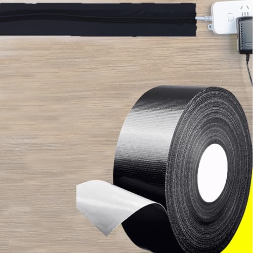 Image of Wide Duct Tape Waterproof Patch Tape Industrial Grade Seal Tape 55 Yards (164 ft), 11.1 Mil Heavy-Duty with Strong Adhesive Backing, (4inches, Black)