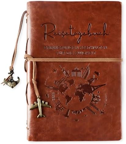 Crhoeiq Ringbuch A5 Leder - Nachfüllbares Notizbuch Mit Zubehör