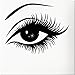 Produktbild Ponana Beautiful Simple Eyes Wall Decals Make Up Girl Wall Sticker With Long Lashes Beauty Salon Vinyl Wall Stickers Mural 56X71Cm