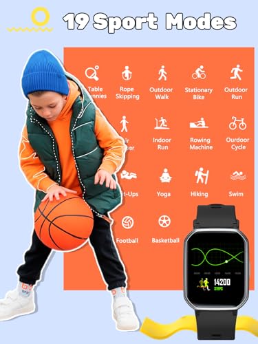 Kids-Smart-Watch-for-Boys-GirlsChildren-Fitness-Tracker-with-Heart-Rate-Sleep-MonitorWaterproof-Activity-Tracker-Pedometer-Step-Counter-for-Android-iPhone