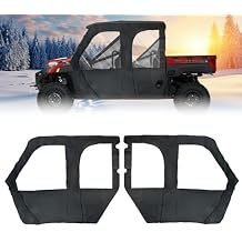 QYMOTO Ranger XP 1000 4 Soft Side Doors Enclosure Compatible with Polaris Ranger XP 1000 Crew 4 Seater 2019-2025 Side Door with Heavy Duty Zipper Open Window, Stop Cold, Rain,Dust and Debris