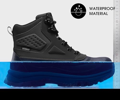 Snow Boots for Men Insulated Waterproof Construction Winter Hiking Boots3