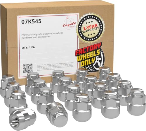 Image of Wheel Accessories Parts 20 Pcs M12x1.5 12x1.5 Thread OEM Style Lug Nuts 1.20 inch Long Chrome 3 /4 inch 19mm Hex Fits Steel Wheels Accord Civic CR-V 90381-S87-A01 ｜ 611-201