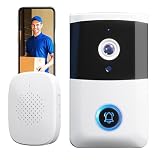 Cámara de Seguridad con Timbre de, cámara de Seguridad con Timbre Visual inalámbrico, Timbre de Seguridad Inteligente con cámara, instalación Sencilla para Timbre de Video de sicu