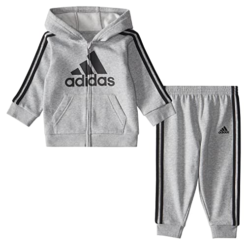 Image of adidas boys 2-piece Long Sleeve Essential Fleece Jacket Set