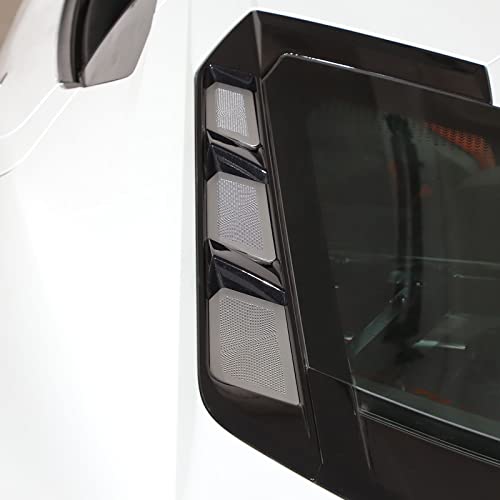 Image of TOYCIDFG Car Craft PerCompatible withated Rear Hood Vent Grille Inserts, Polished Stainless Steel Compatible with C8 Corvette Stingray 2020-2024 (Manual Convertible Version)