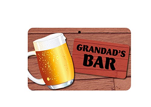 Fun Sign - Grandad's Bar - 20cm x 12cm laminated card