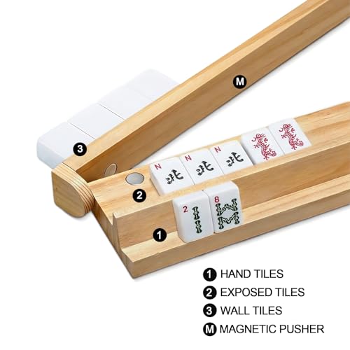 Set de 4 Soportes de Madera para Fichas American Mahjong 45 cm miniatura 7