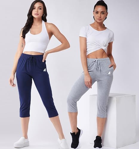 Image of Modeve Women Solid Cotton Blend Capri for summer|| Summer Wear