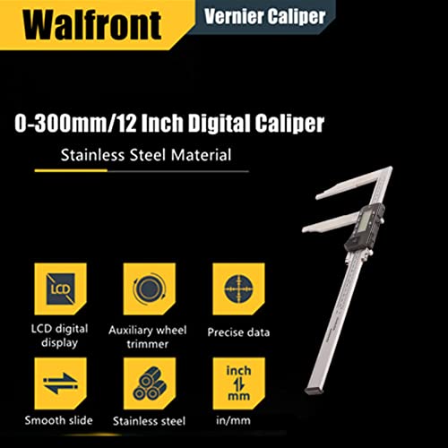 Calibrador digital 12 pulg acero inoxidable con pantalla LCD miniatura 5