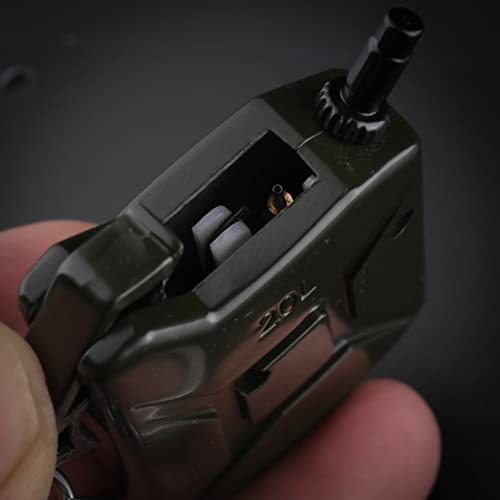 Encendedor de gas recargable en forma de barril negro miniatura 6